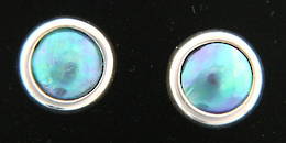 E9 Paua pearl Silver stud Earrings